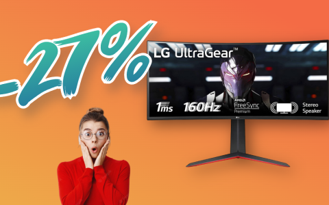 SCONTO PAZZESCO sul monitor da gaming LG UltraGear QHD da 34