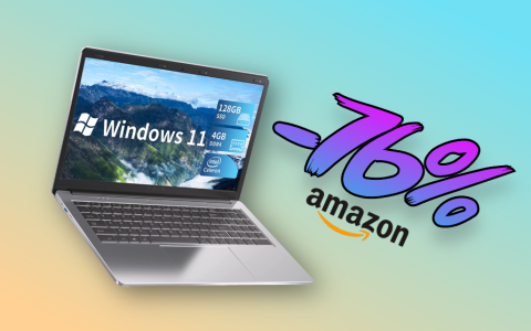 Notebook Windows 11 SCONTATO del 76% su Amazon: errore di prezzo?