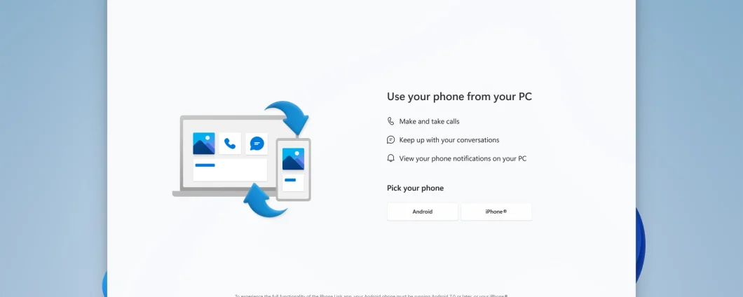 Windows 11: Phone Link disponibile per tutti gli utenti iPhone