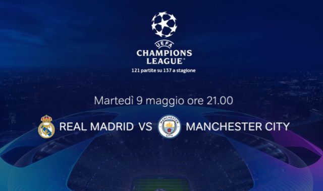 Real Madrid-Manchester City NOW TV