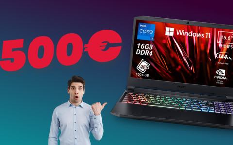 RISPARMIA 500€ sull'Acer Nitro 5, notebook da gaming con GeForce RTX 3060