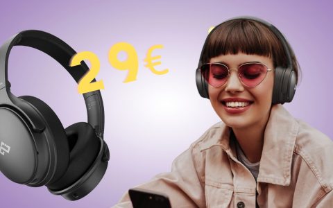 Bastano 29€ per queste cuffie wireless con autonomia da 40h