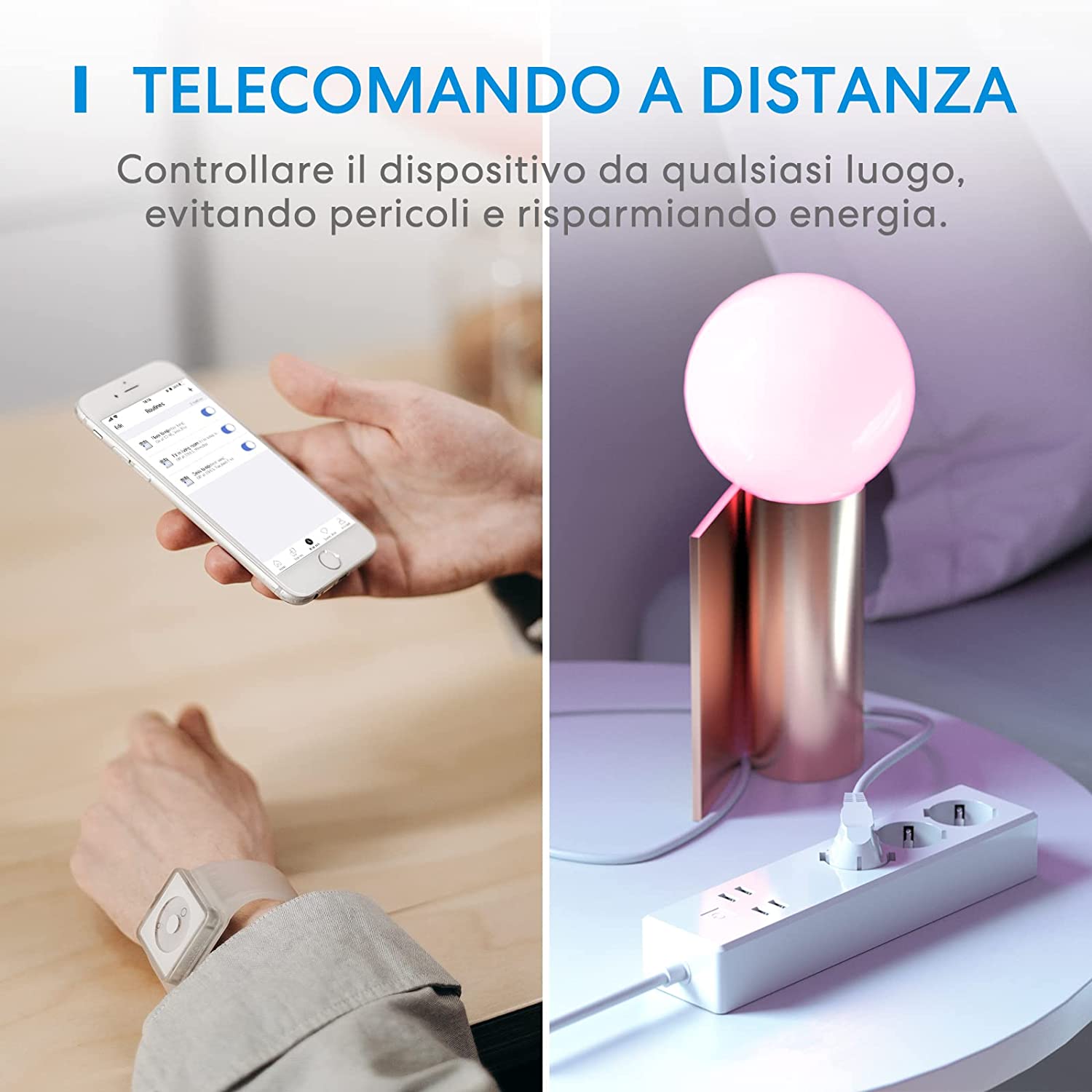 Ciabatta Smart Meross - telecomando a distanza