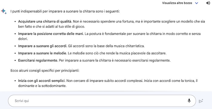 Cosa può fare con Google Bard