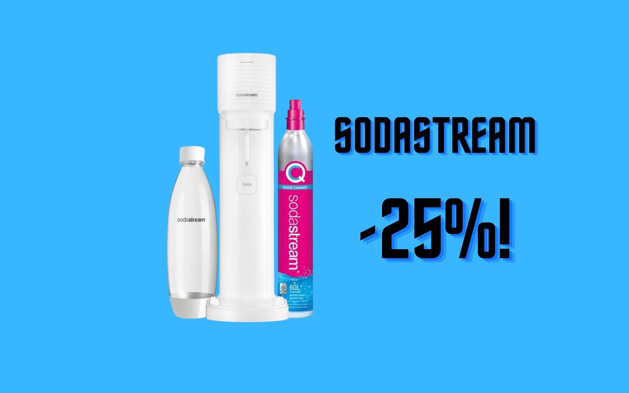 Acqua frizzante a portata di SCONTO, MAXI OFFERTA sul Sodastream