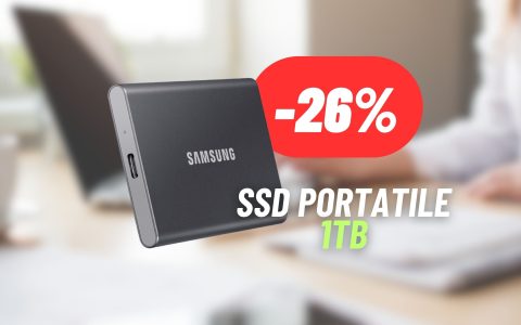 SSD PORTATILE SAMSUNG in maxi sconto:  Outlet (-35%)