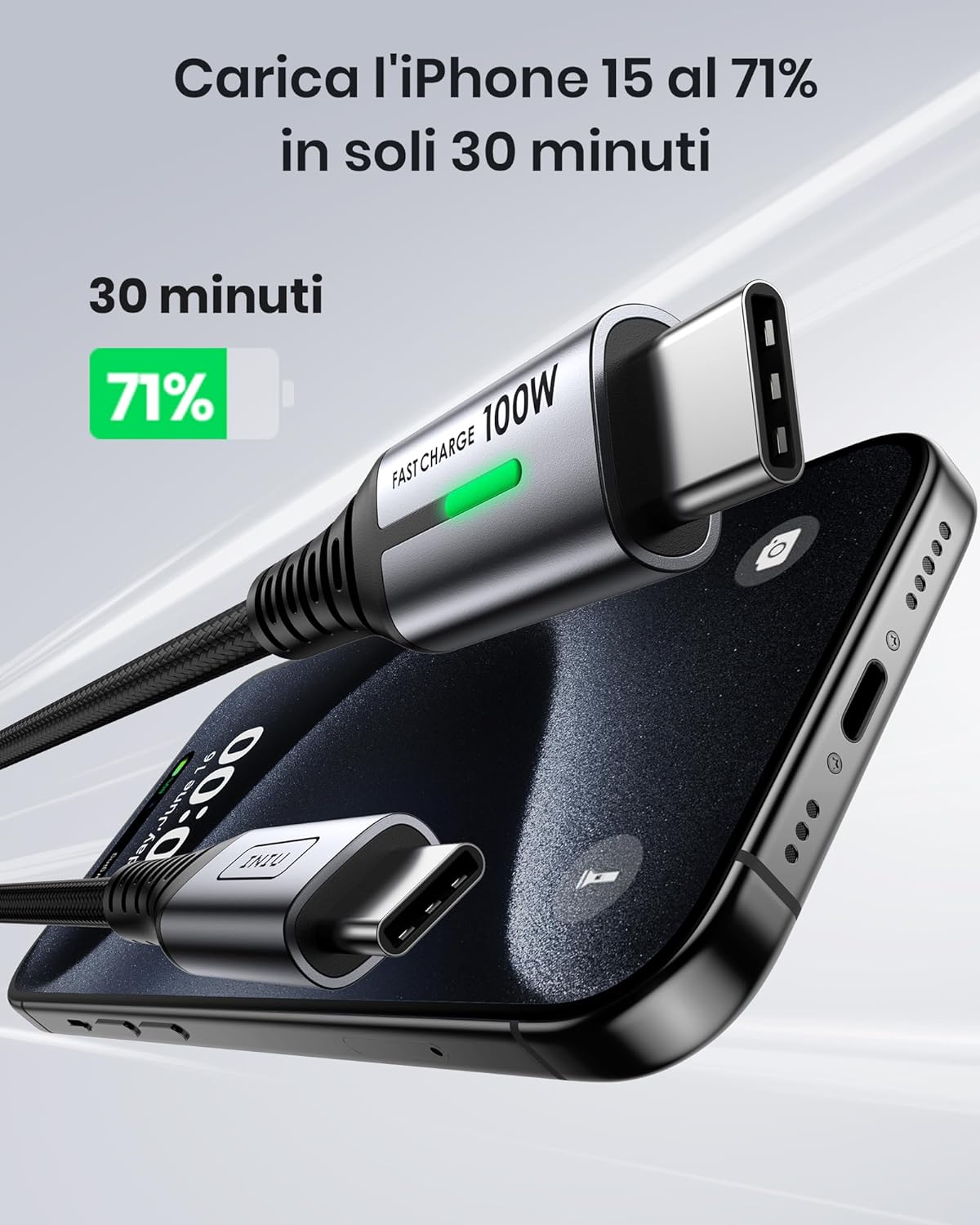 Cavo per RICARICA RAPIDA USB-C da oggi in SUPER OFFERTA su !