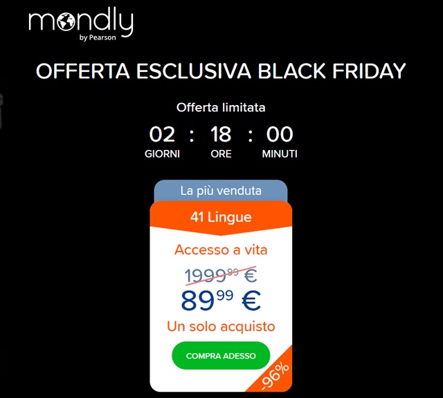 mondly offerta esclusiva black friday