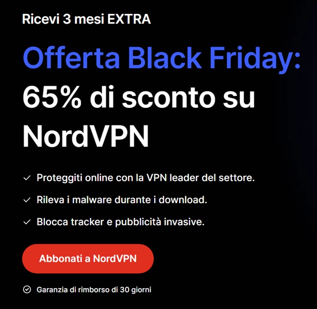 nordvpn sconto black friday