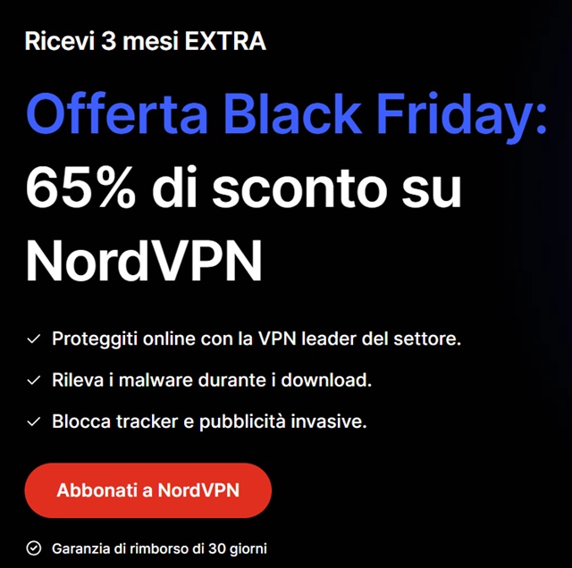 offerta black friday nordvpn