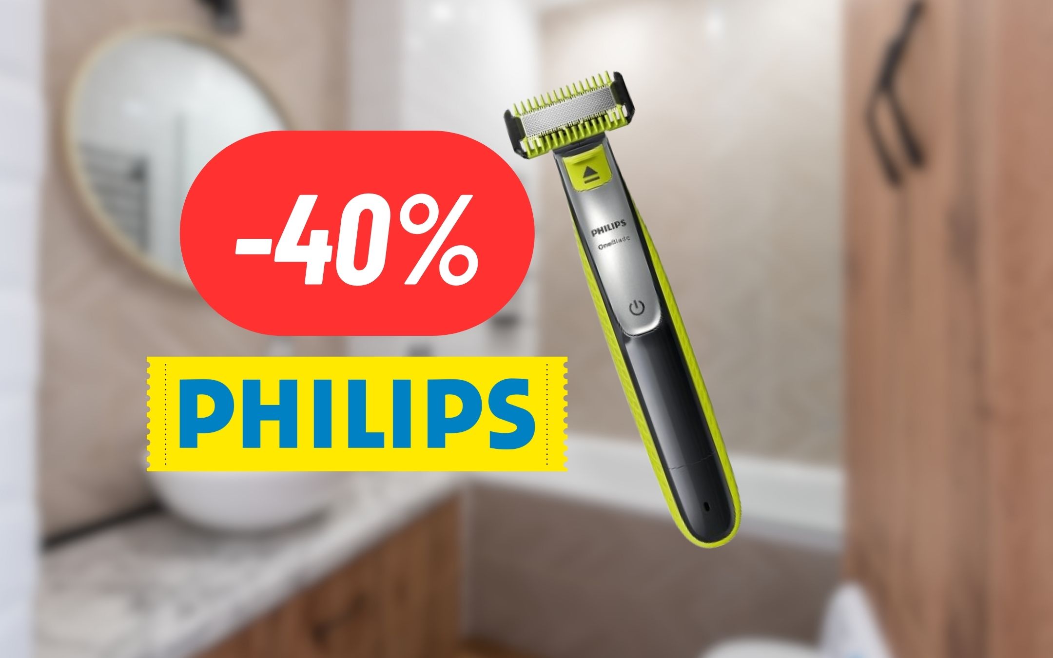 Rasatura impeccabile FACE-BODY con il Rasoio Elettrico Philips IN SCONTO  del 40%