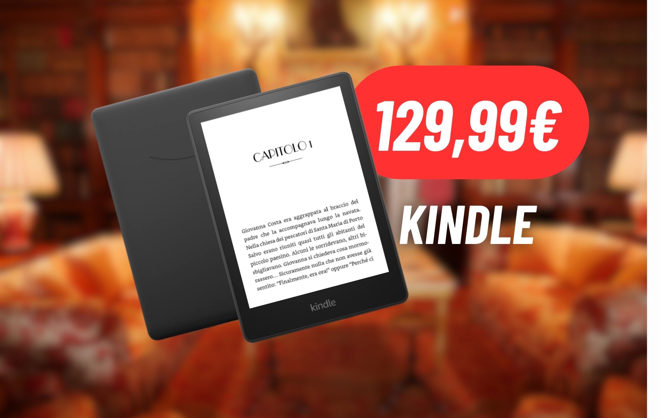 Porta la tua intera libreria sempre a spasso con il Kindle Paperwhite da  16GB a PREZZO SCONTATISSIMO