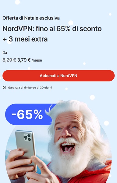 nordvpn 65 per cento di sconto