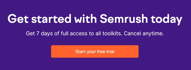 semrush free trial