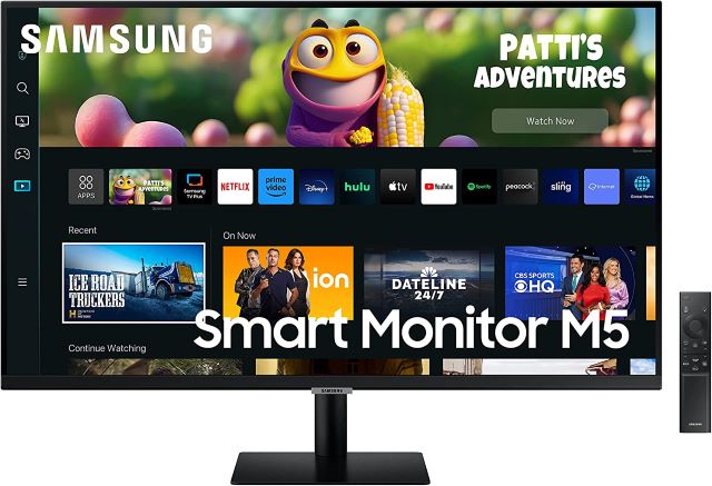 Samsung Smart Monitor M5, lo schermo per PC con telecomando costa pochissimo