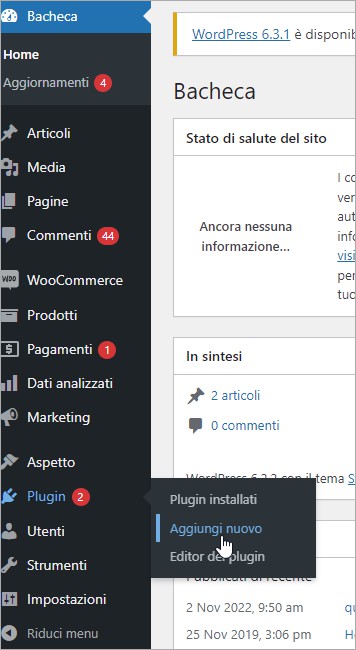 Come installare il plugin Aruba per WooCommerce