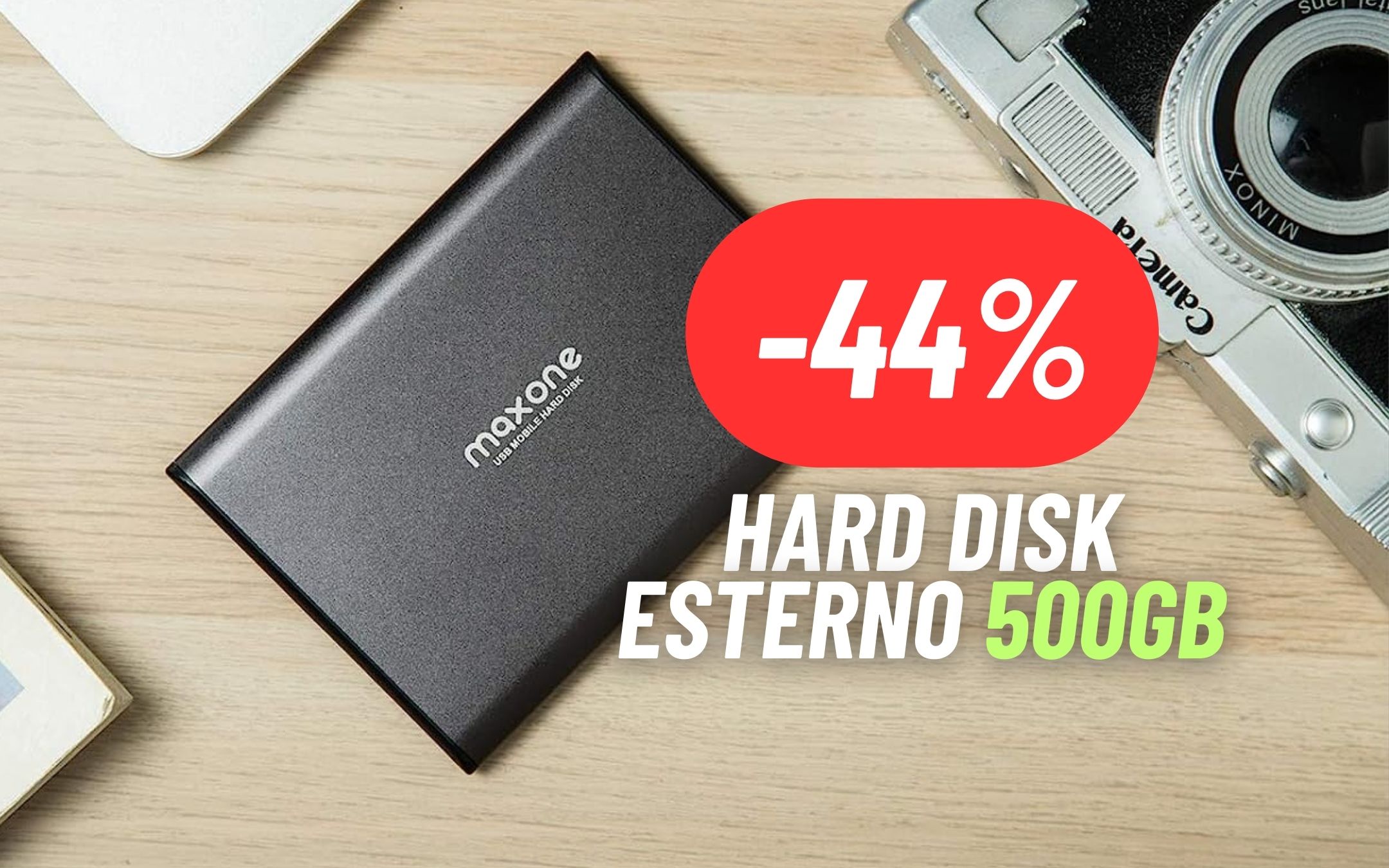 500GB portatili con l'Hard Disk Esterno in MEGA OFFERTA su :  Promozione ATTIVA