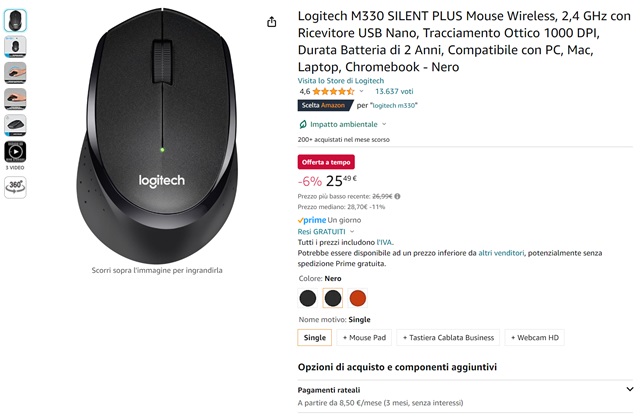 logitech m330 25 euro amazon