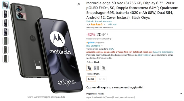 motorola edge 30 neo 204 euro amazon