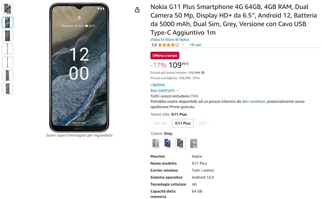 nokia g11 plus 109 euro amazon