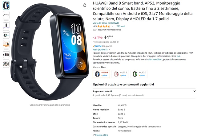 huawei band 8 44 euro amazon