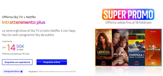 super promo sky intrattenimento plus