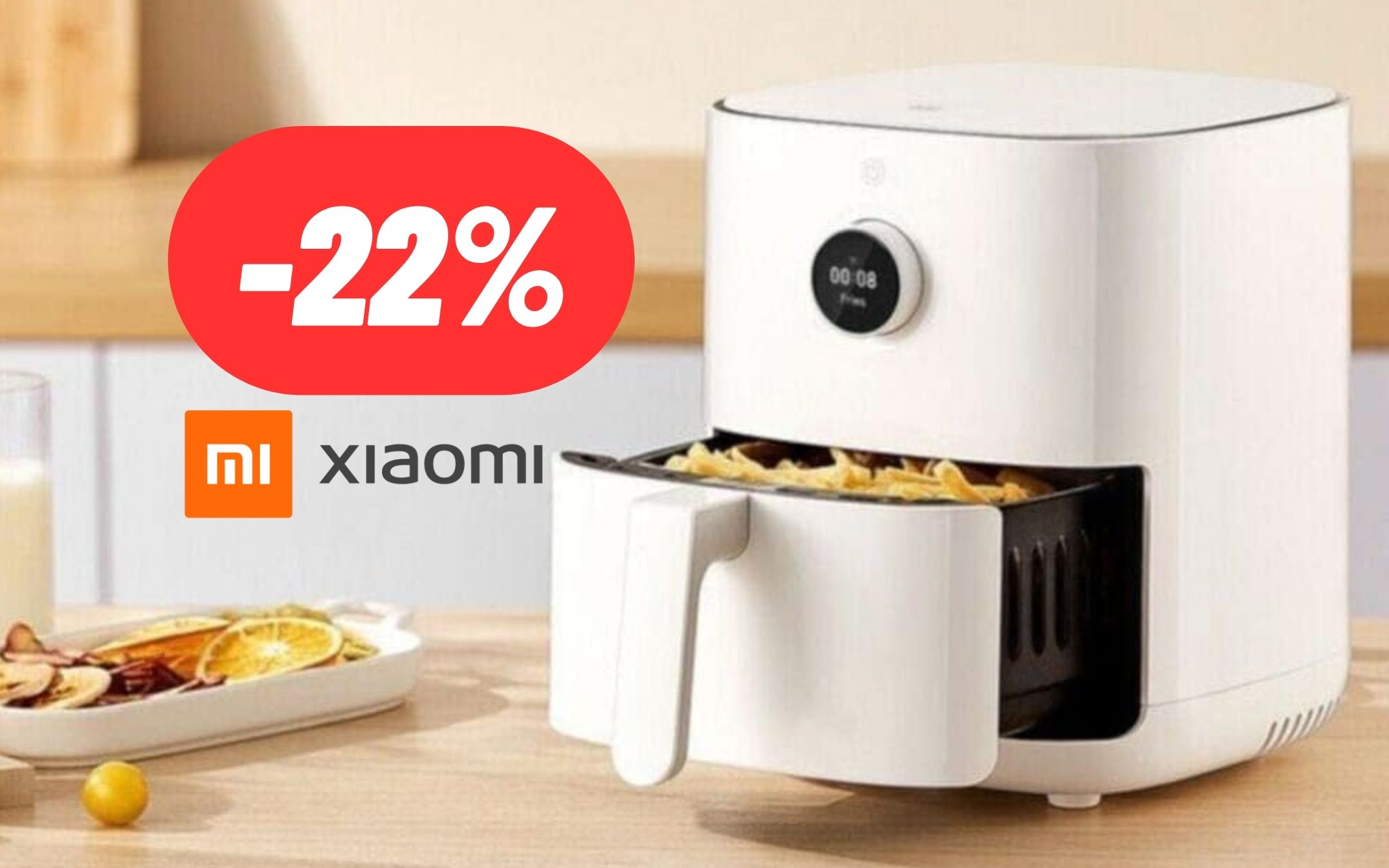 Cibi sani e gustosi con la friggitrice ad aria Xiaomi in MAXI SCONTO