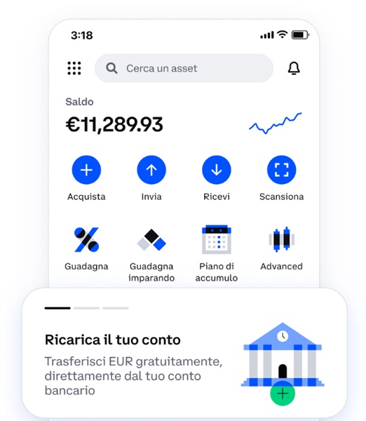coinbase riepilogo app
