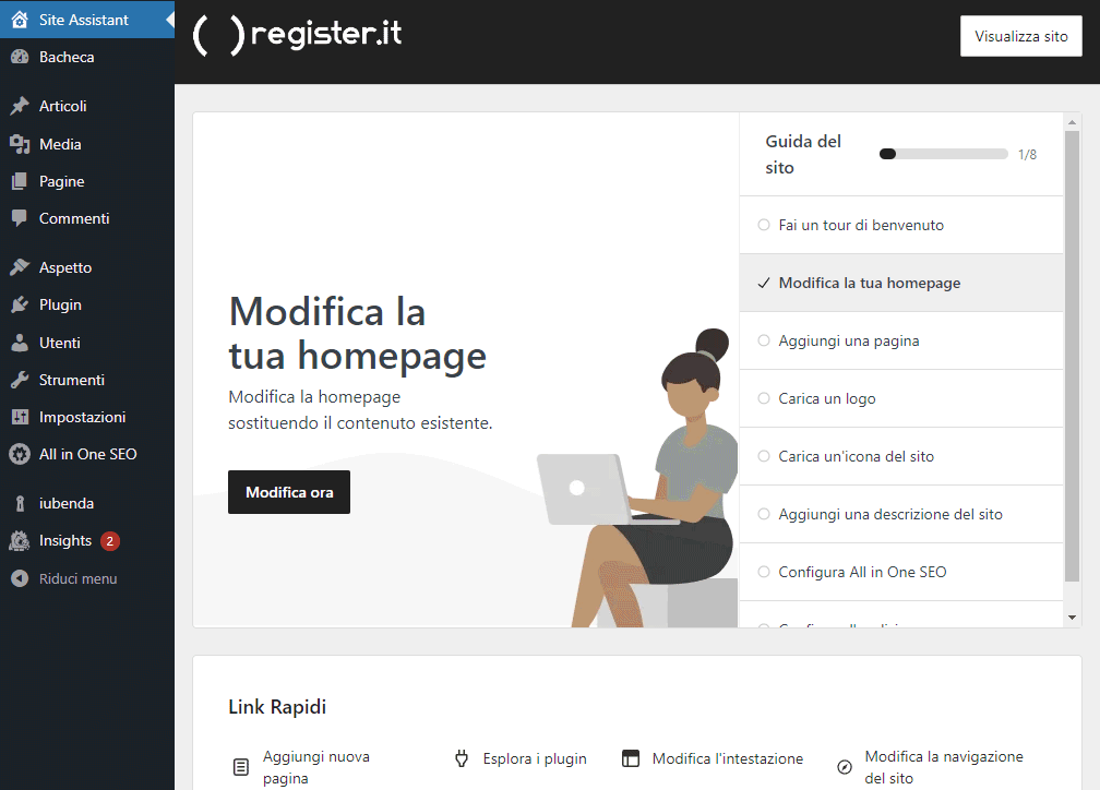 Configurazione WordPress con intelligenza artificiale