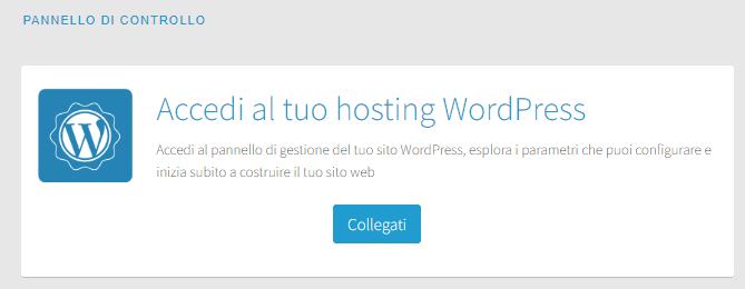 Creazione istanza sito WordPress