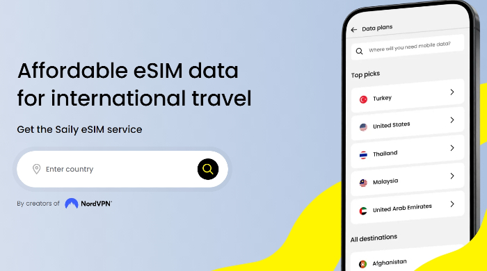 Saily, la eSIM facile di NordVPN