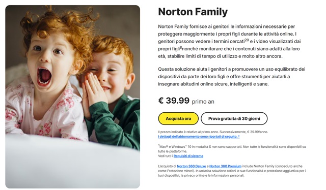 norton family 39,99 euro