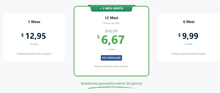 3 mesi gratuiti