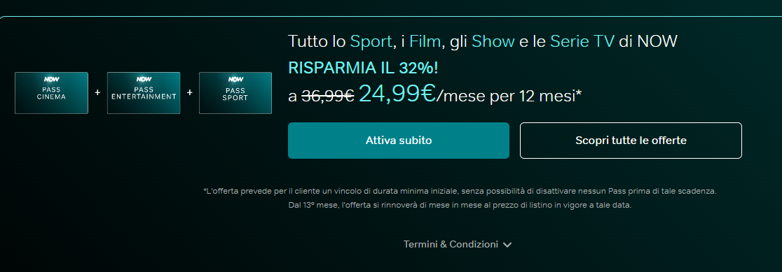 120€ sull’abbonamento annuale