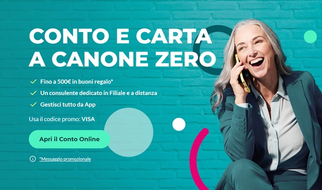 credit agricole conto e carta a canone zero