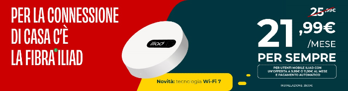 Fibra Iliad con iliadbox Wi-Fi 7