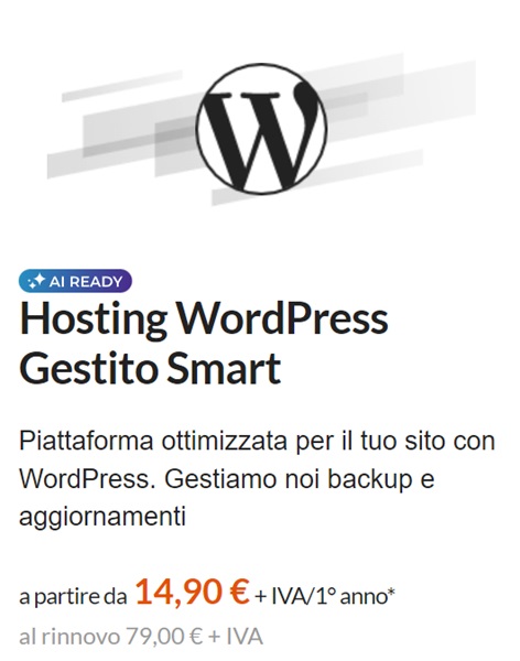 hosting wordpress gestito smart di aruba