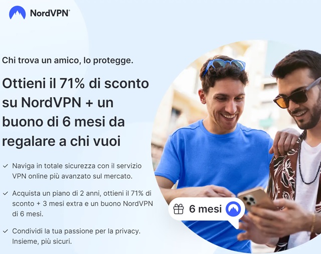 nordvpn 71 per cento di sconto per 2 anni