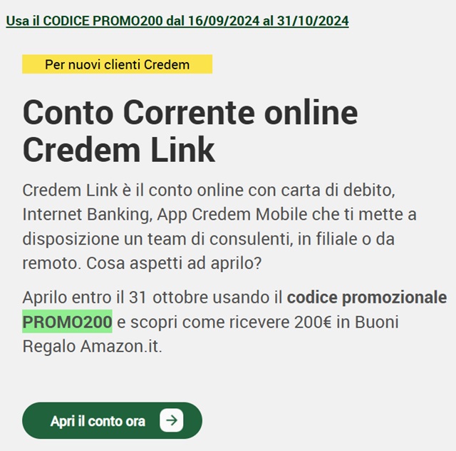 apri credem link