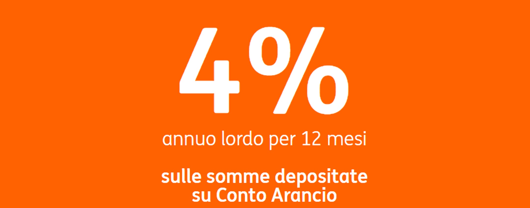 conto arancio quattro per cento