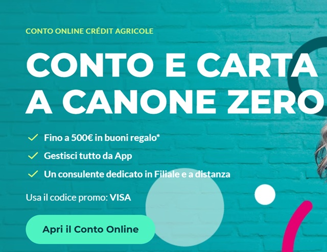 conto e carta credit agricole