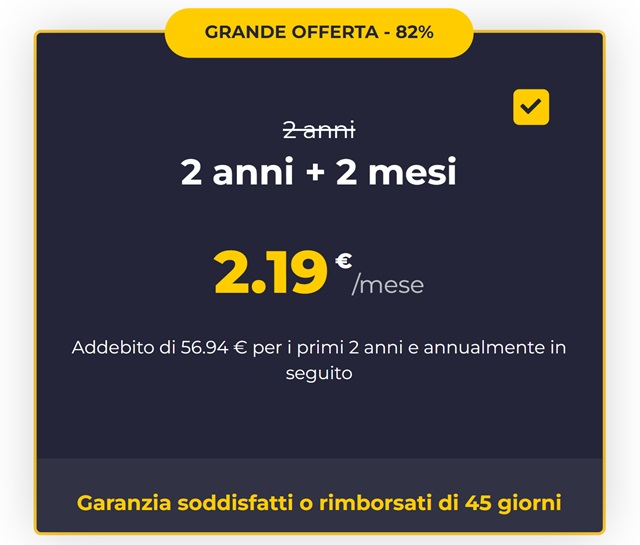 cyberghost grande offerta