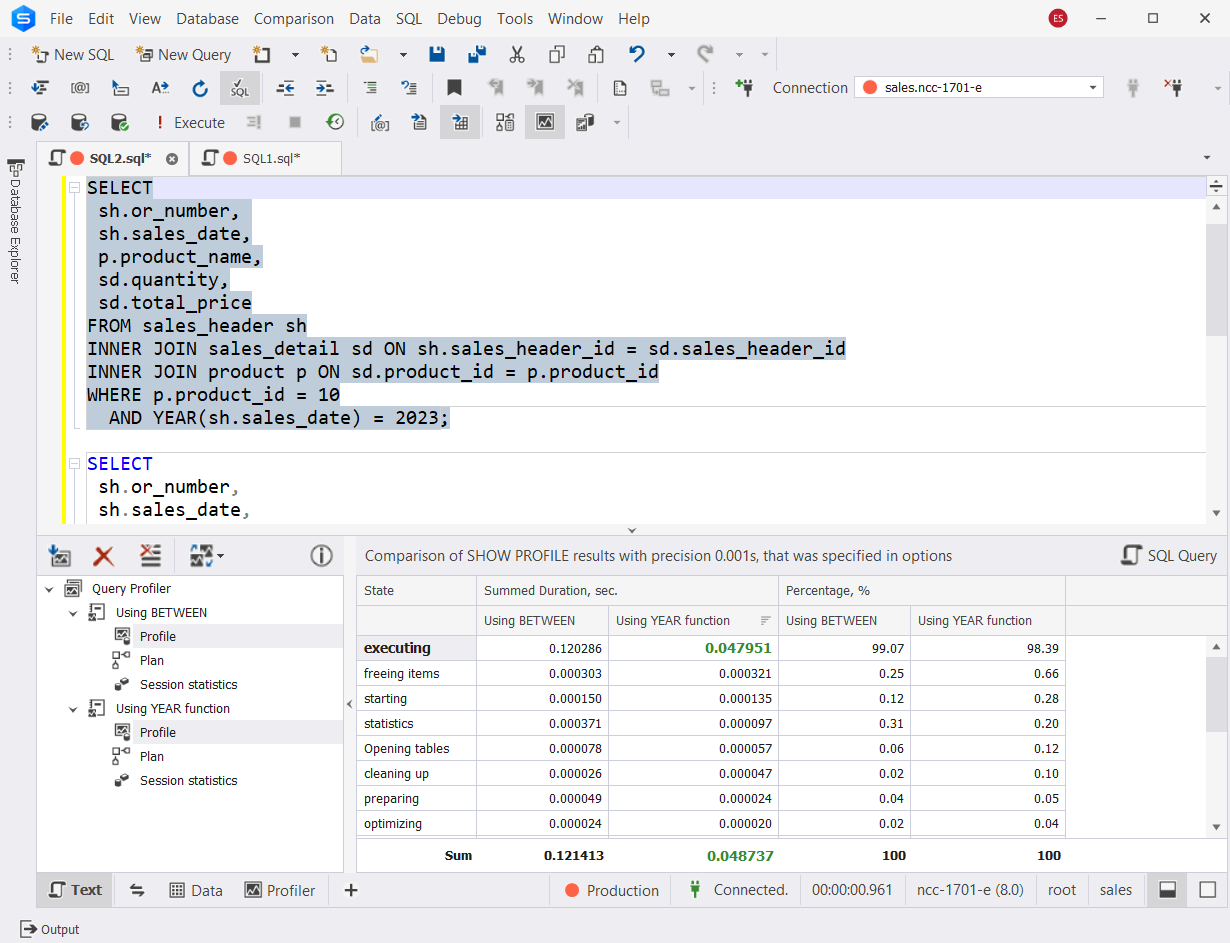 Query Profiler