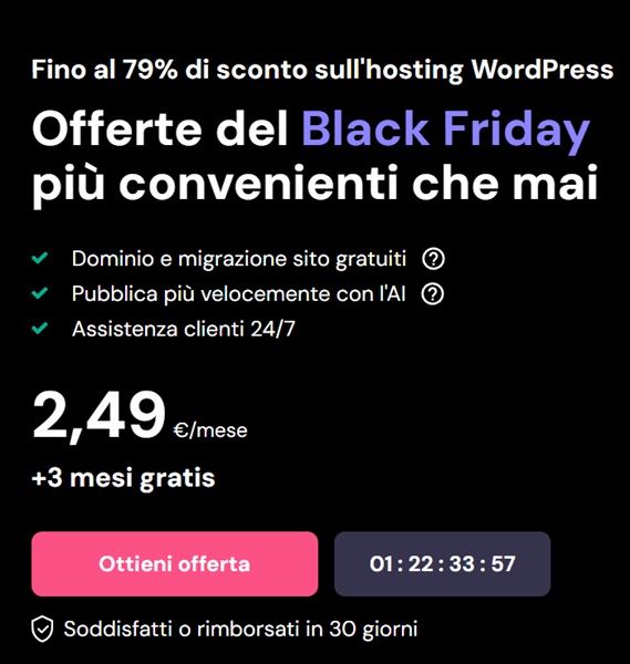 offerta black friday hostinger