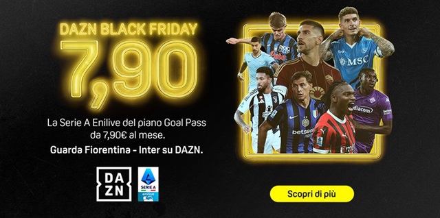 dazn black friday a 7,90 euro al mese