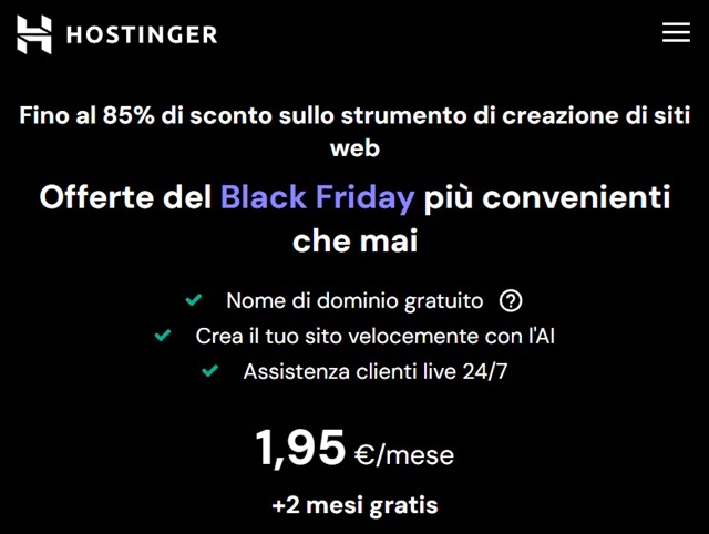 hostinger website builder black friday