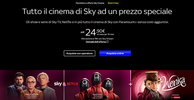 sky cinema offerta black friday