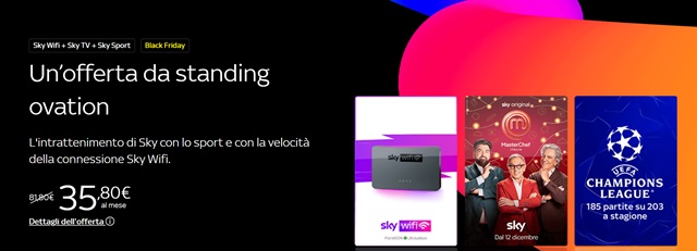 sky offerta standing ovation black friday