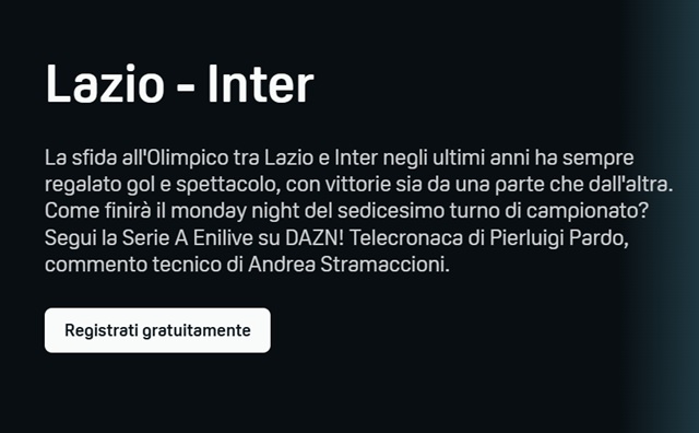 lazio inter gratis