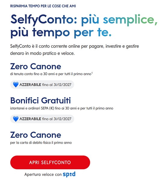 selfyconto banca mediolanum